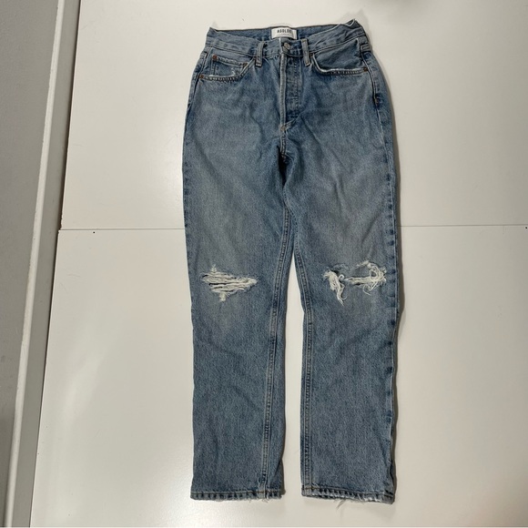 AGOLDE 90” RILEY HIGH RISE STRAIGHT JEANS sz 25 - Picture 1 of 9